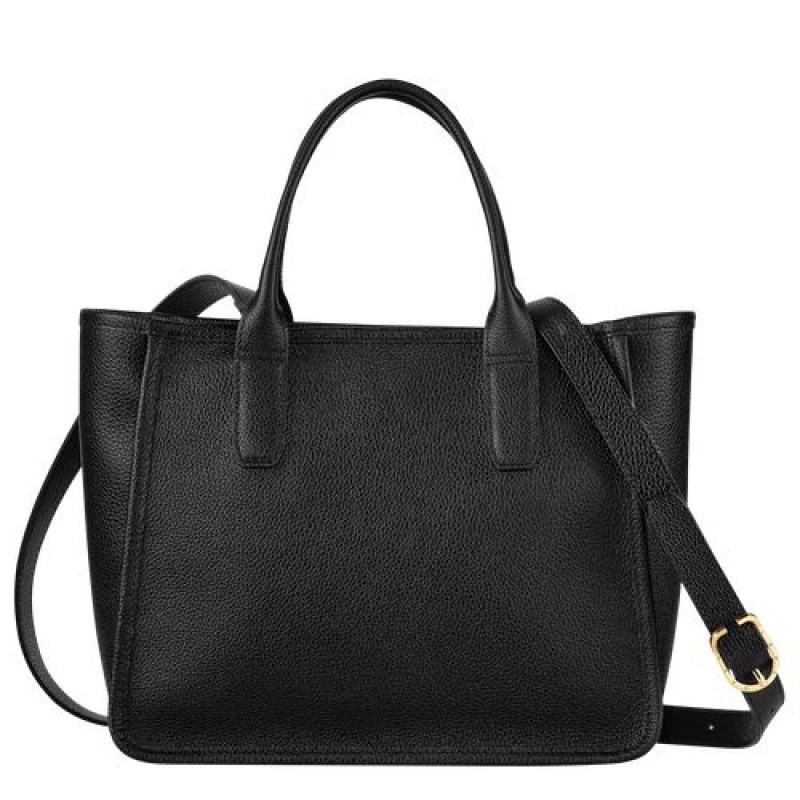 Longchamp Le Foulonne Handle bag Black | QPTNR-1903