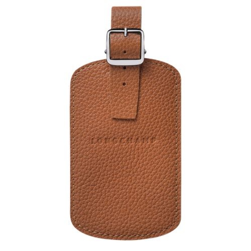 Longchamp Le Foulonne Luggage tag Caramel | BULDP-5826