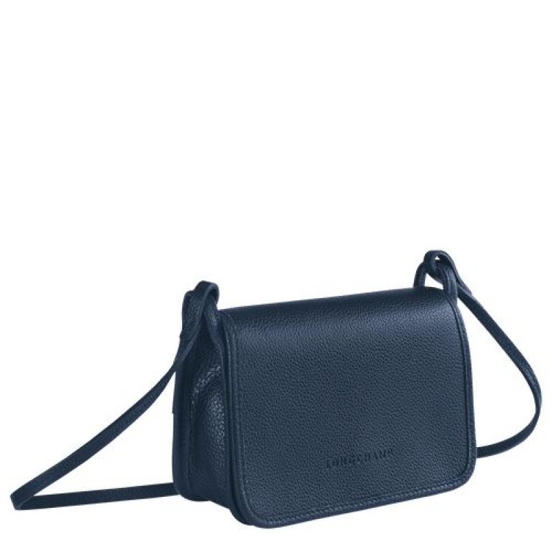 Longchamp Le Foulonne On Chain Wallet on chain Navy | PBTSN-8270