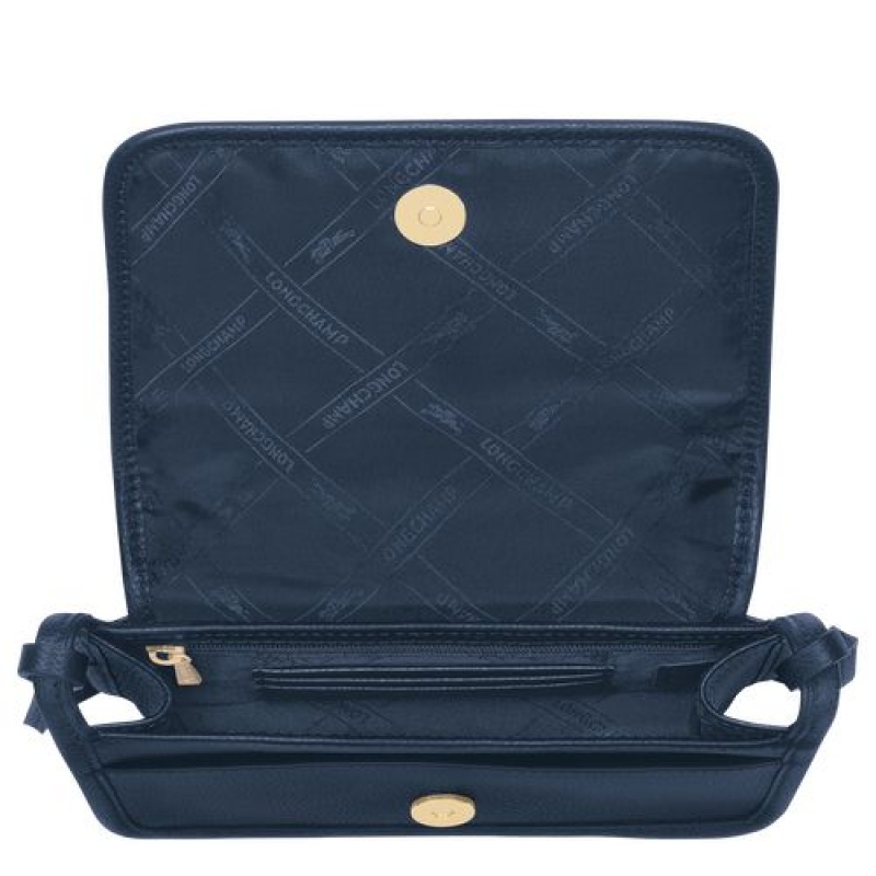 Longchamp Le Foulonne On Chain Wallet on chain Navy | PBTSN-8270