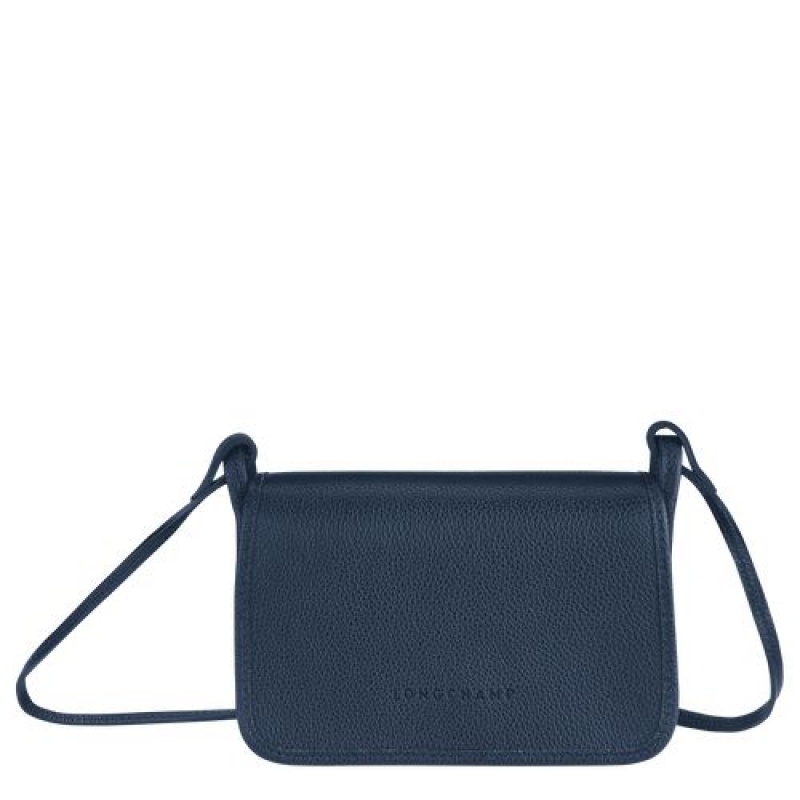 Longchamp Le Foulonne On Chain Wallet on chain Navy | PBTSN-8270