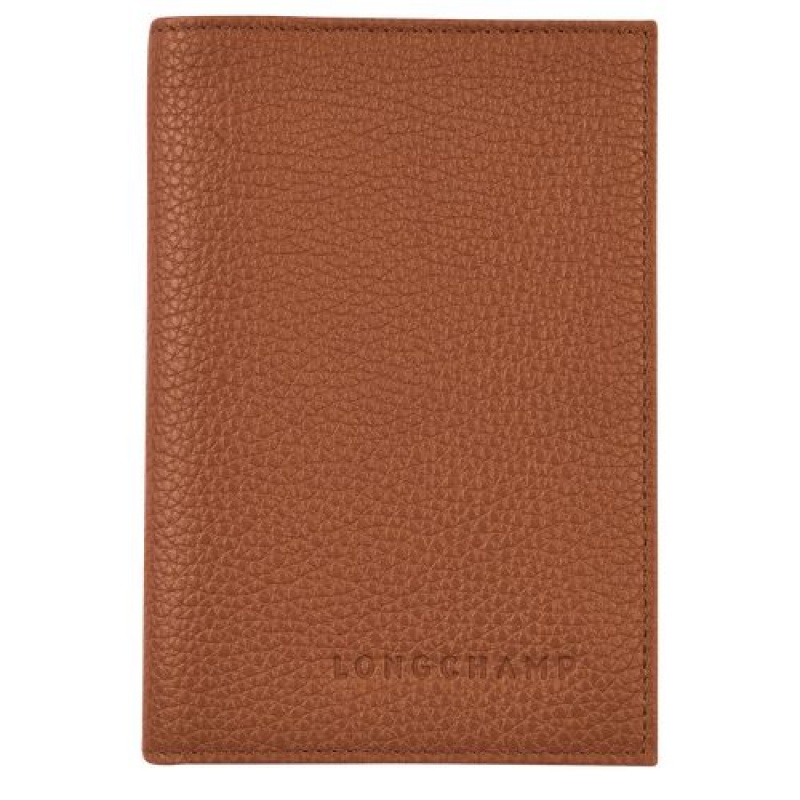 Longchamp Le Foulonne Passport cover Caramel | ZFIKV-0457