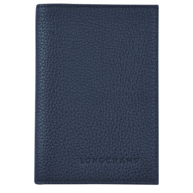 Longchamp Le Foulonne Passport cover Navy | SCAGB-1742