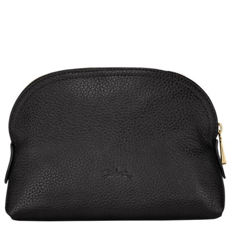 Longchamp Le Foulonne Pouch Black | VMZLR-0759