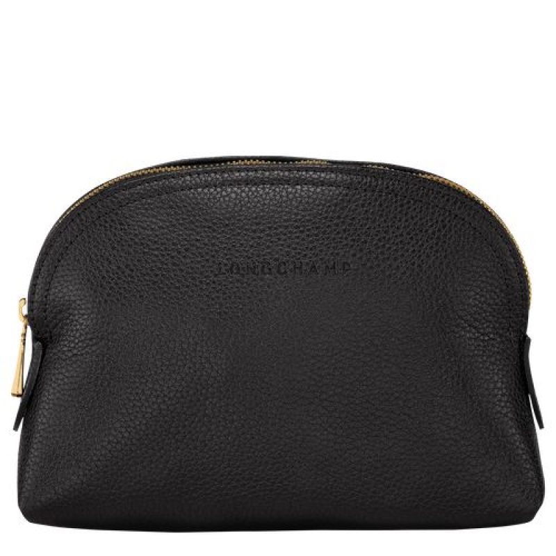 Longchamp Le Foulonne Pouch Black | VMZLR-0759