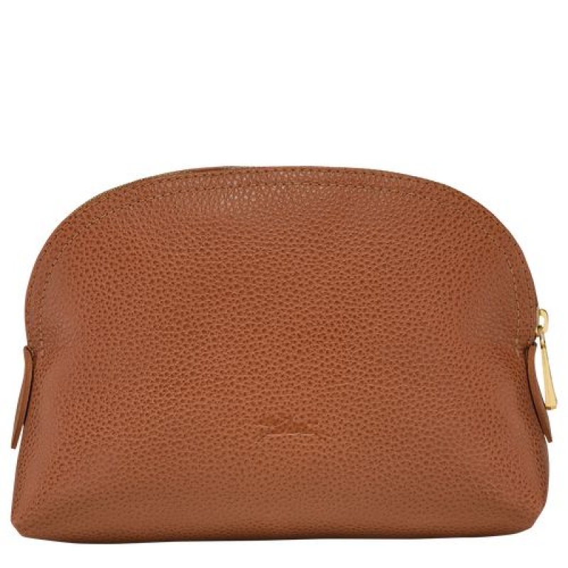 Longchamp Le Foulonne Pouch Caramel | CVAIX-9320