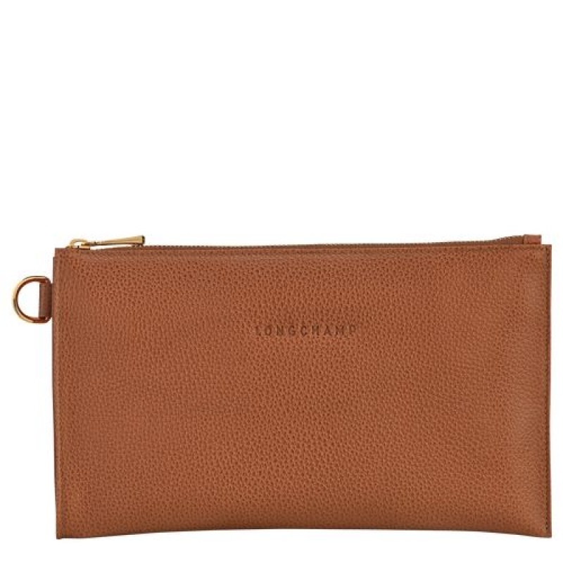 Longchamp Le Foulonne Pouch Caramel | IZPYO-9145