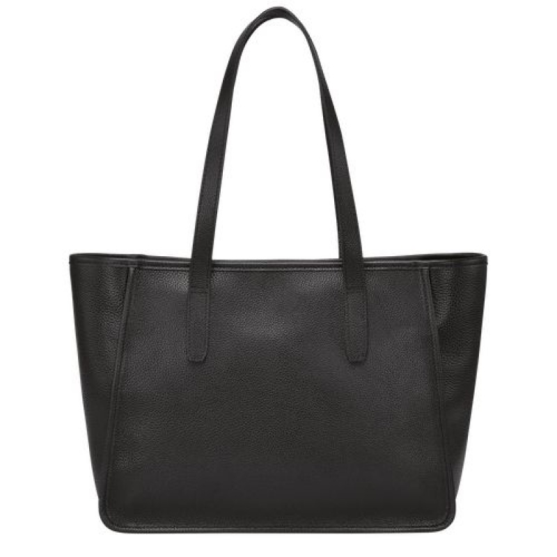 Longchamp Le Foulonne Shoulder bag Black | VHSUT-2415