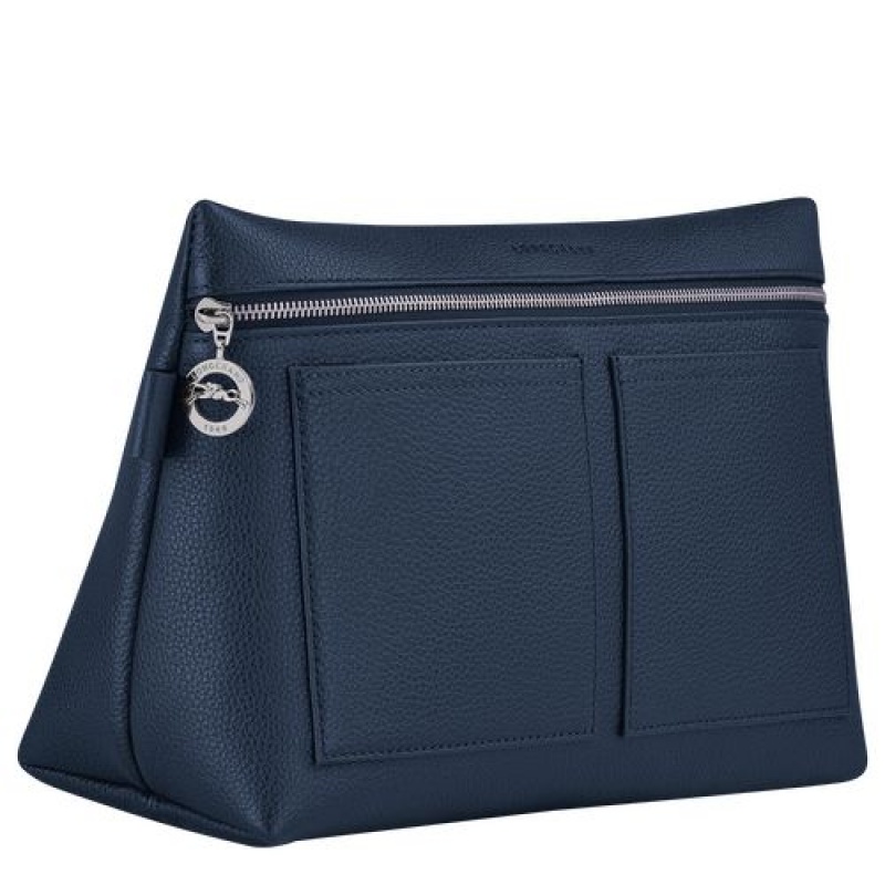 Longchamp Le Foulonne Toiletry case Navy | HWVTF-4527