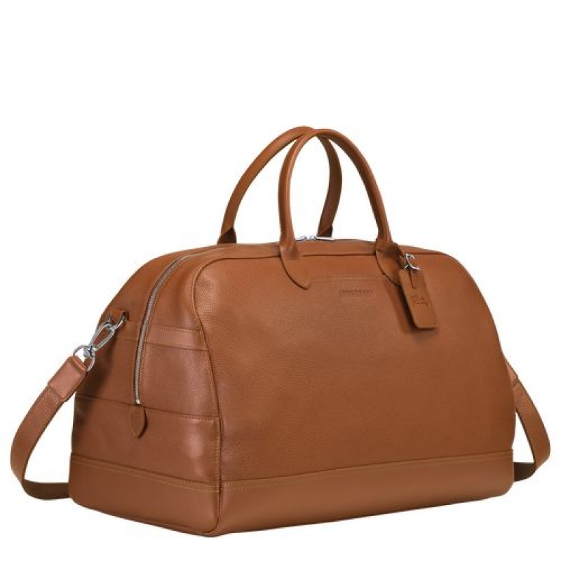 Longchamp Le Foulonne Travel bag L Caramel | CBKNJ-9146