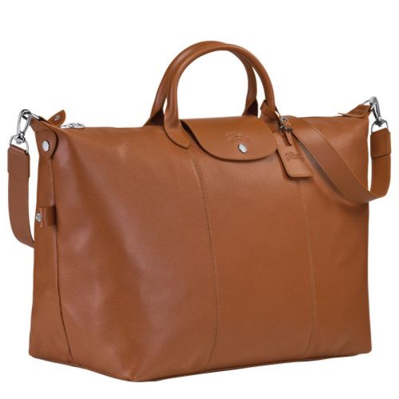 Longchamp Le Foulonne Travel bag L Caramel | MTYZC-3501