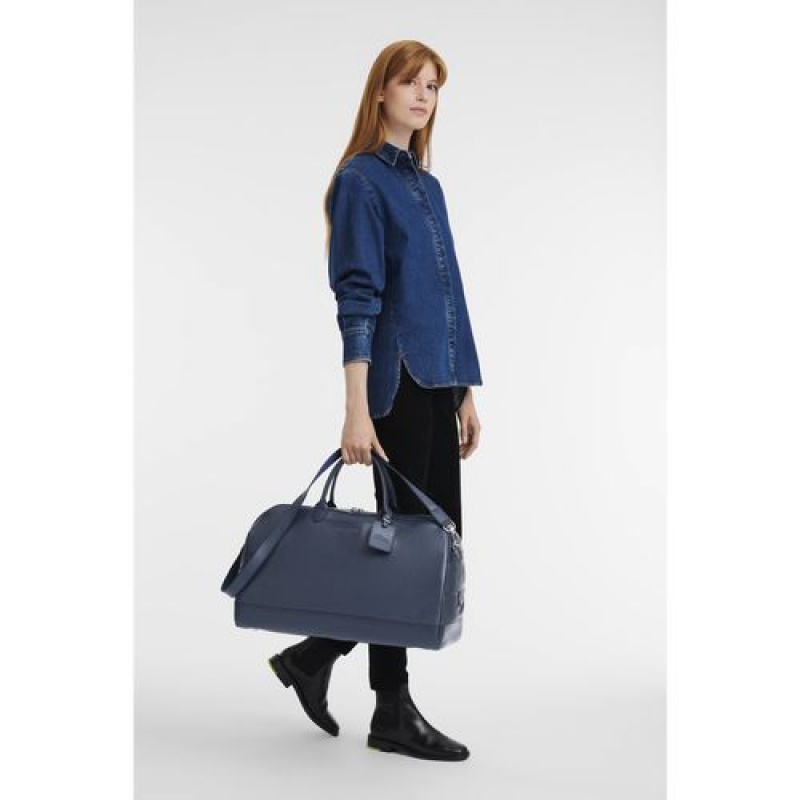 Longchamp Le Foulonne Travel bag L Navy | GUADX-5986