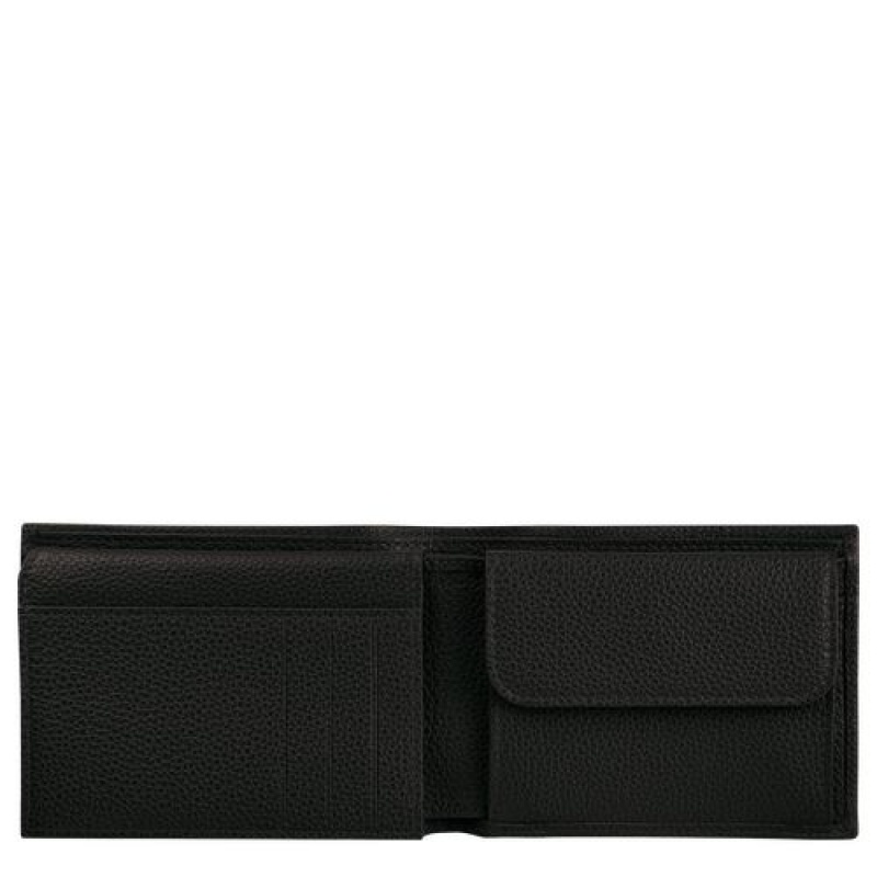 Longchamp Le Foulonne Wallet Black | RDHPM-1980