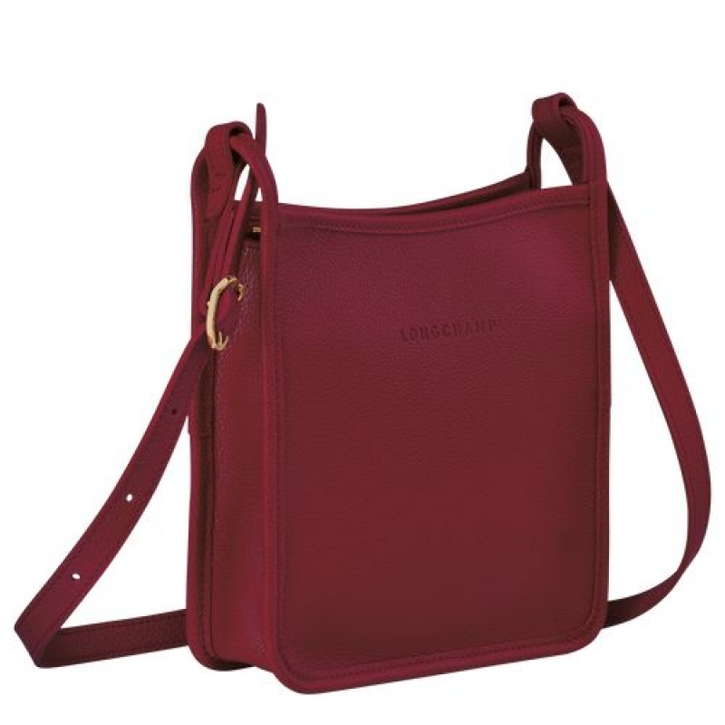 Longchamp Le Foulonne Zipped crossbody bag S Red | VBTLO-1349