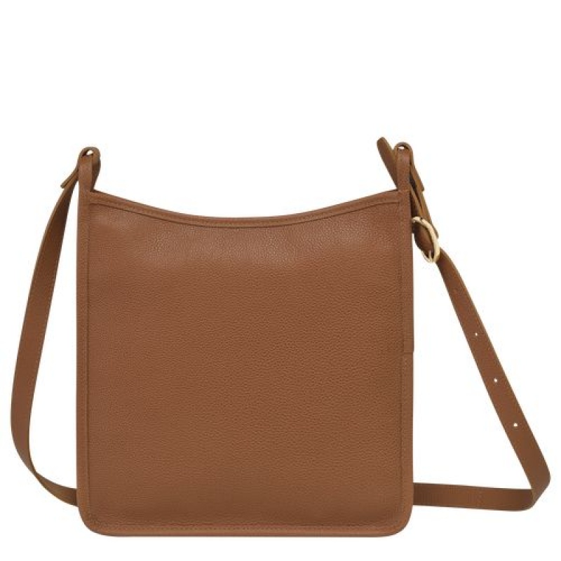 Longchamp Le Foulonne Zipped crossbody bag L Caramel | XGLTE-5340