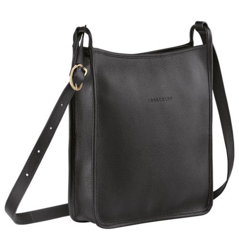 Longchamp Le Foulonne Zipped crossbody bag L Black | YUHNW-8250