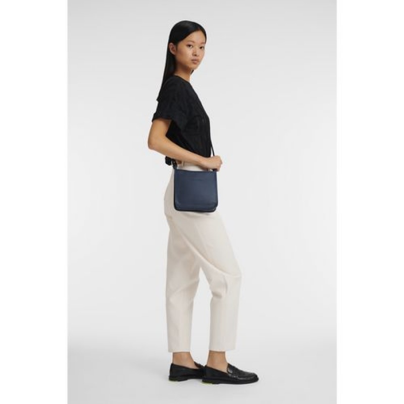 Longchamp Le Foulonne Zipped crossbody bag S Navy | ZBCFT-2071