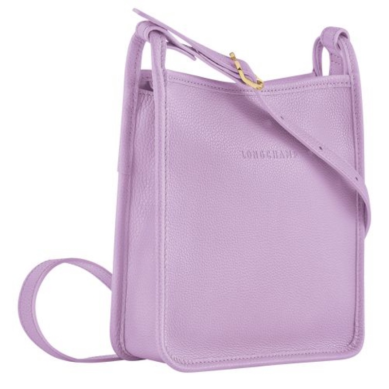 Longchamp Le Foulonne Zipped crossbody bag S Lilac | DUXJK-2709