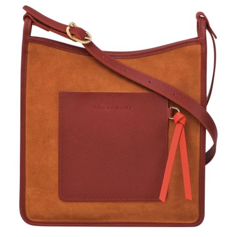 Longchamp Le Foulonne Zipped crossbody bag L Saffron | FSMOR-9136