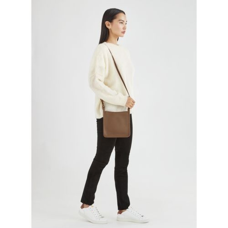 Longchamp Le Foulonne Zipped crossbody bag S Caramel | JBYME-8740