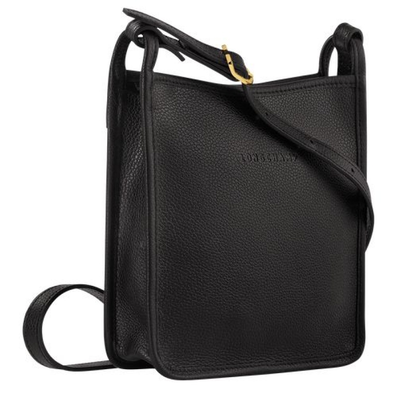 Longchamp Le Foulonne Zipped crossbody bag S Black | LJGPU-4186