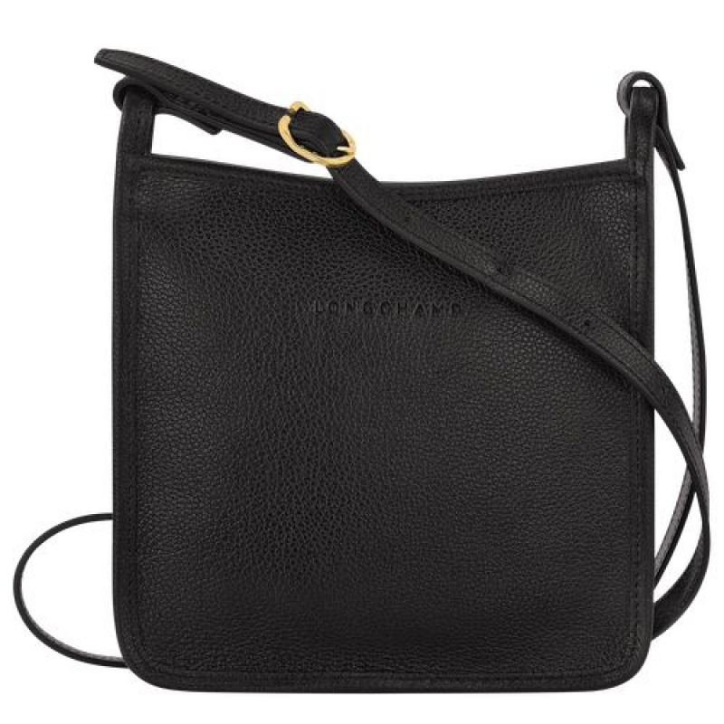 Longchamp Le Foulonne Zipped crossbody bag S Black | LJGPU-4186