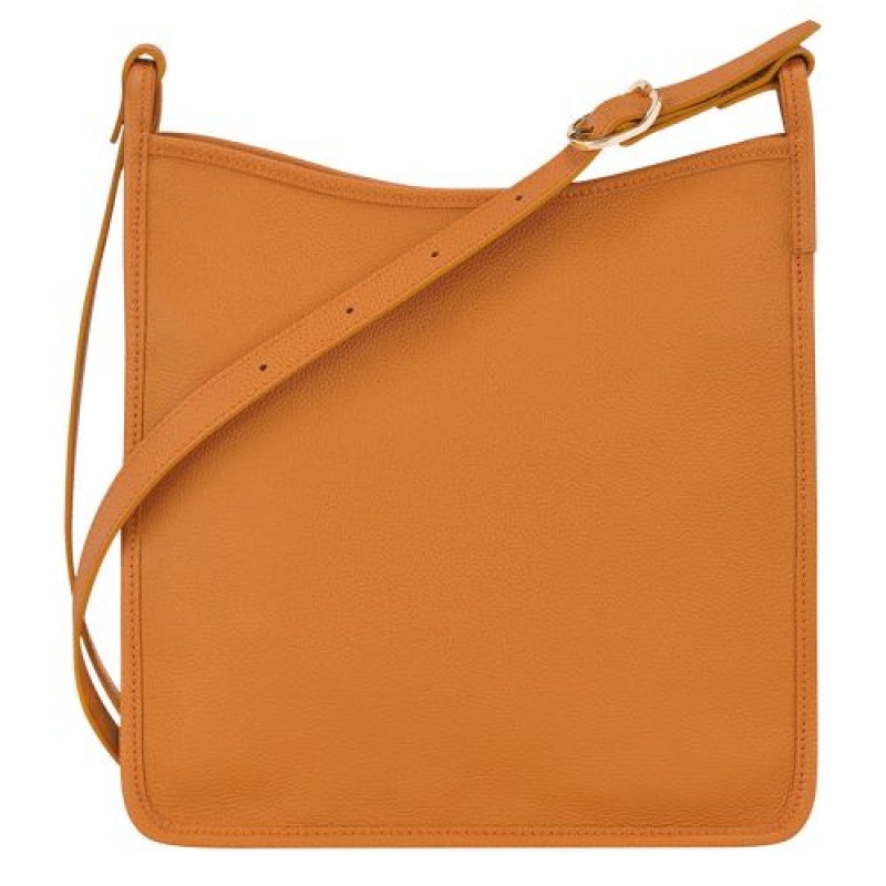 Longchamp Le Foulonne Zipped crossbody bag L Saffron | BAYES-1259