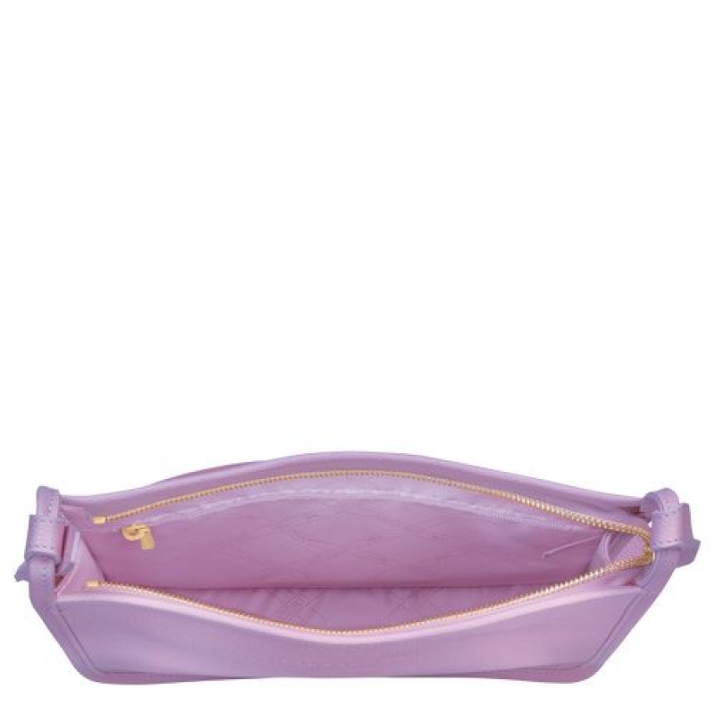 Longchamp Le Foulonne Zipped crossbody bag L Lilac | PKCAD-1950