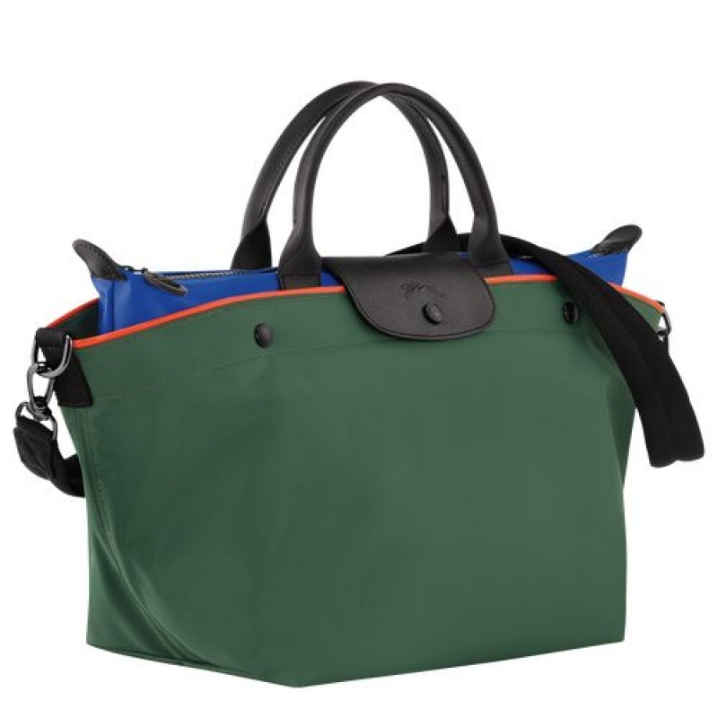 Longchamp Le Pliage Collection Top handle bag M Longchamp Green | VJNLX-3674