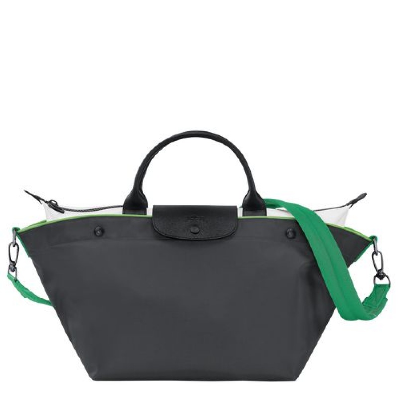 Longchamp Le Pliage Collection Top handle bag M Gun Metal | HOSWR-2530