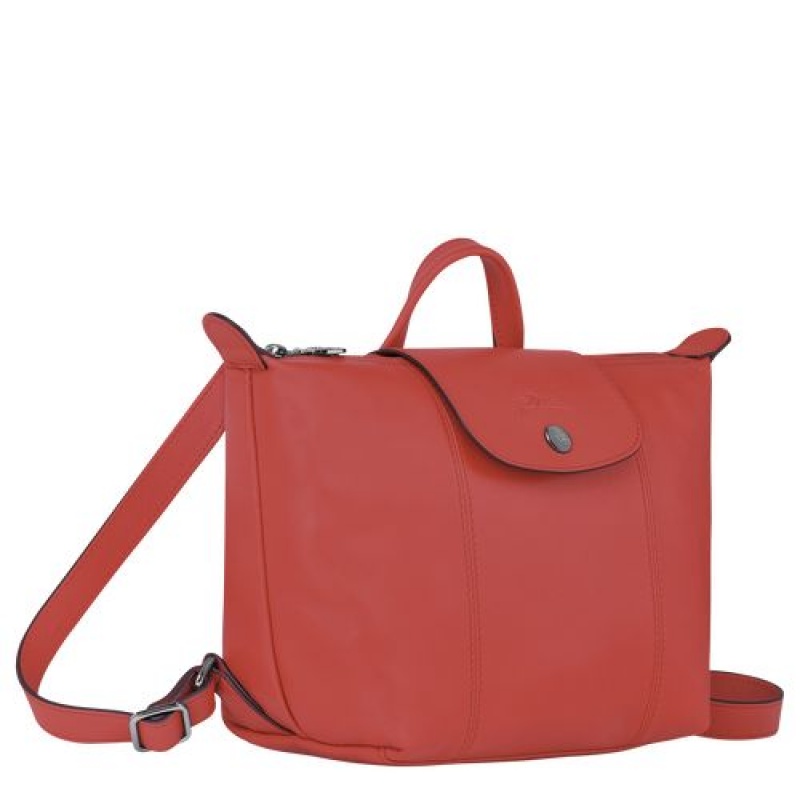 Longchamp Le Pliage Cuir Backpack Terracotta | YQCGS-2754