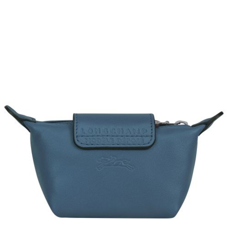 Longchamp Le Pliage Cuir Coin purse Pilot Blue | CTRDL-8514