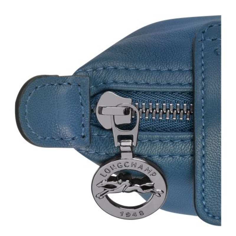 Longchamp Le Pliage Cuir Coin purse Pilot Blue | CTRDL-8514