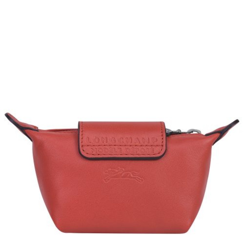 Longchamp Le Pliage Cuir Coin purse Terracotta | OUYAW-7380