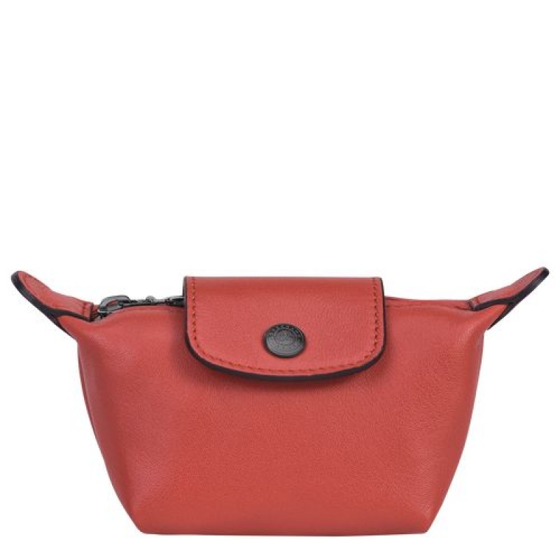 Longchamp Le Pliage Cuir Coin purse Terracotta | OUYAW-7380