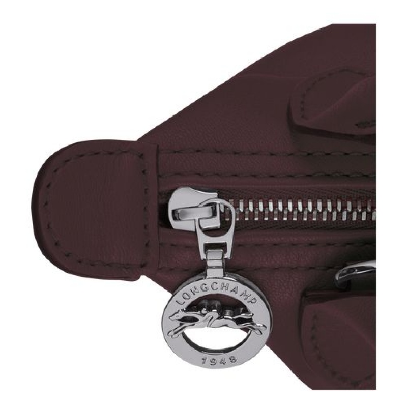 Longchamp Le Pliage Cuir Crossbody bag Burgundy | KUVTJ-7864