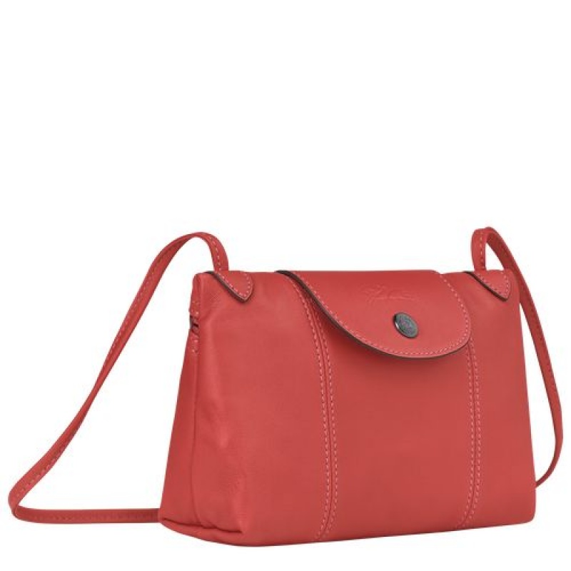 Longchamp Le Pliage Cuir Crossbody bag Terracotta | INWKJ-6813