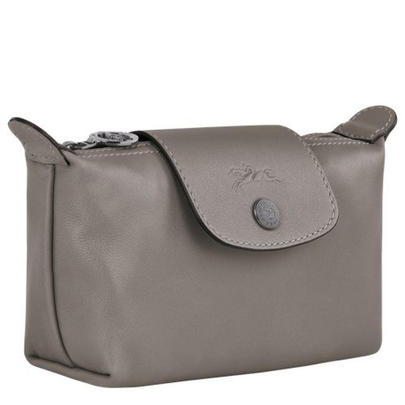 Longchamp Le Pliage Cuir Pouch Turtledove | COXUQ-8165