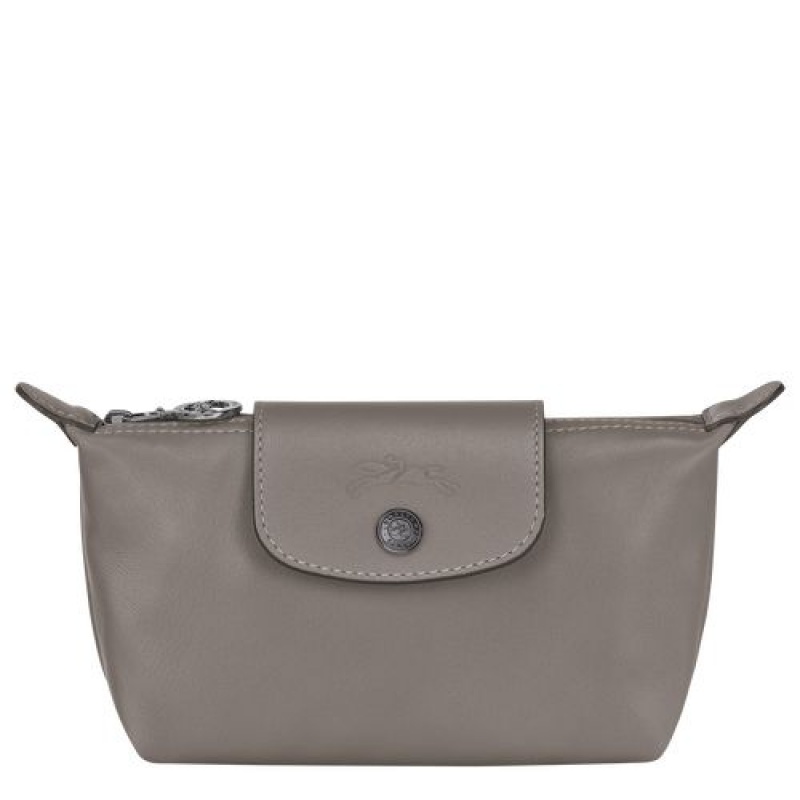 Longchamp Le Pliage Cuir Pouch Turtledove | COXUQ-8165