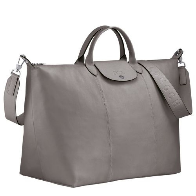 Longchamp Le Pliage Cuir Travel bag L Turtledove | DPROY-2501