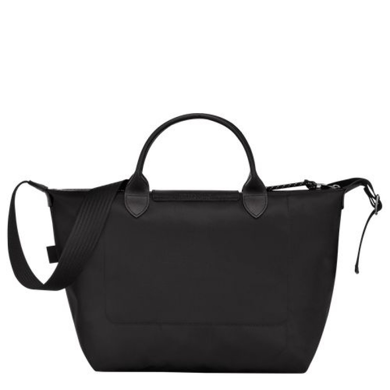 Longchamp Le Pliage Energy Top handle bag M Black | FLTJO-6893