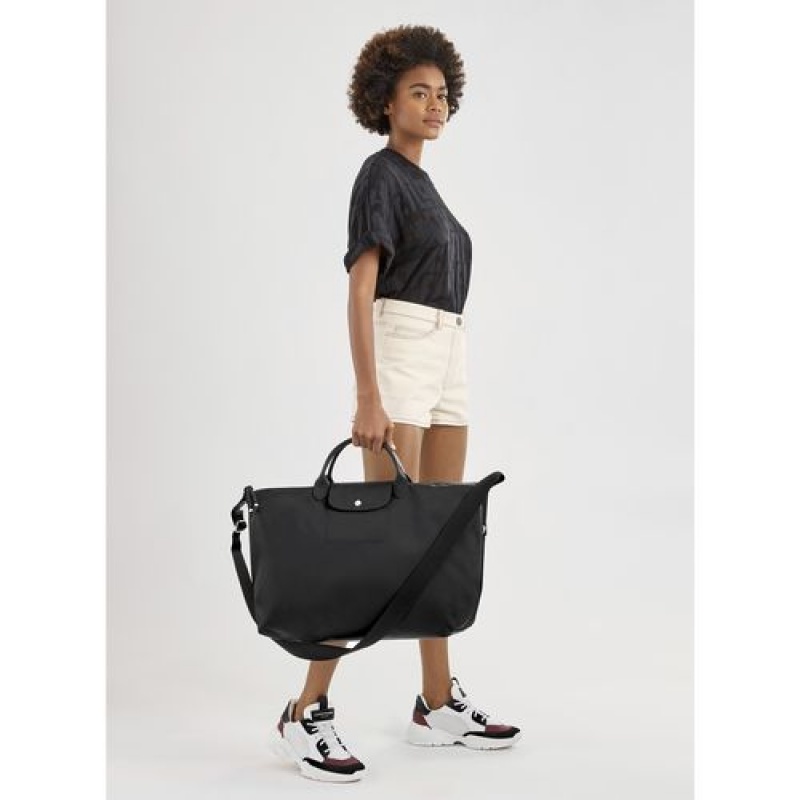 Longchamp Le Pliage Energy Travel bag Black | KVDHA-4386