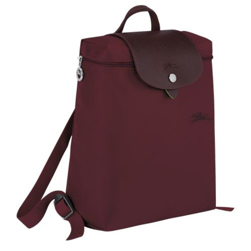 Longchamp Le Pliage Green Backpack Burgundy | DKOYZ-3690