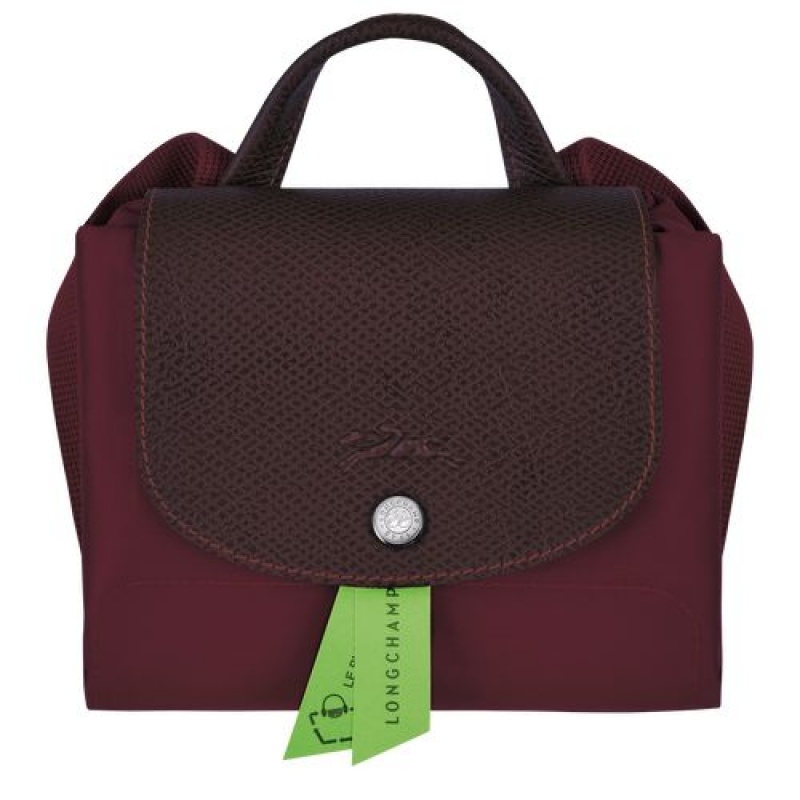 Longchamp Le Pliage Green Backpack Burgundy | DKOYZ-3690