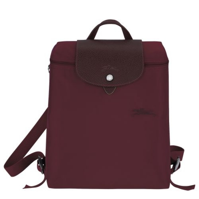 Longchamp Le Pliage Green Backpack Burgundy | DKOYZ-3690