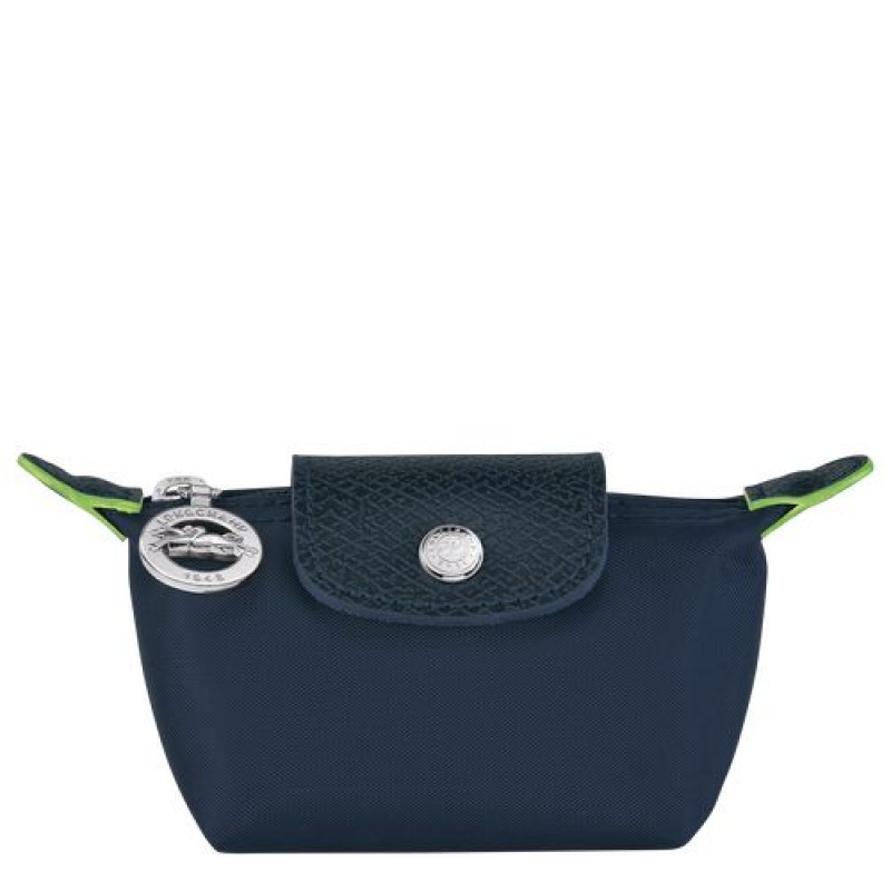 Longchamp Le Pliage Green Coin purse Navy | YIEPV-7982