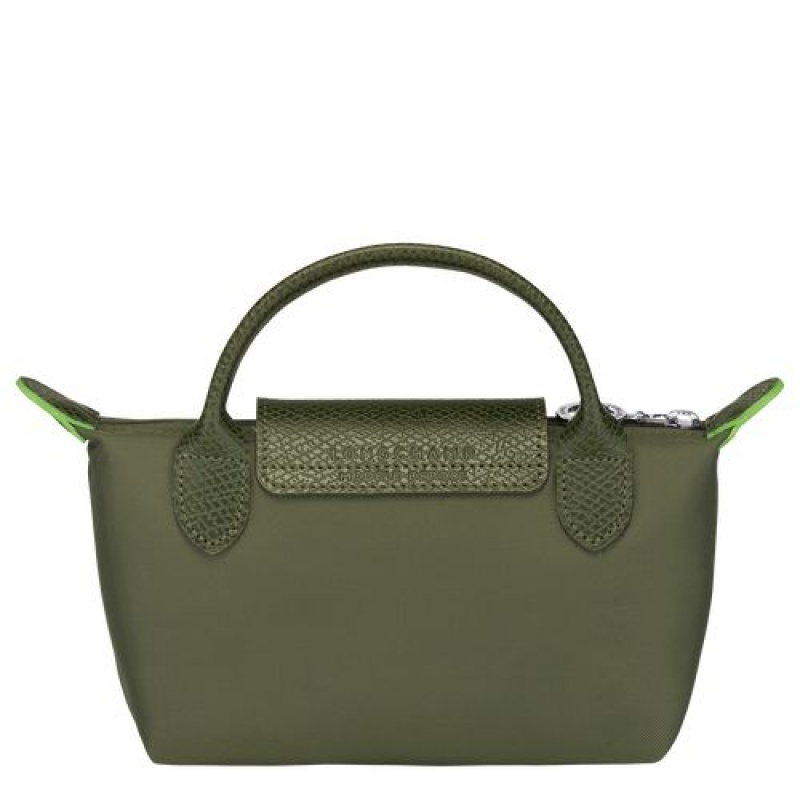 Longchamp Le Pliage Green Pouch with handle Forest | PQDNJ-0982