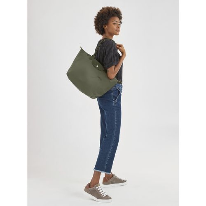 Longchamp Le Pliage Green Shoulder bag L Forest | AGLJE-3586