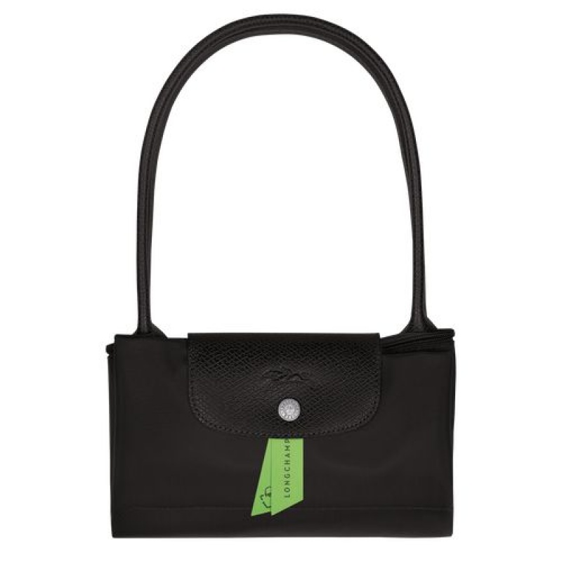 Longchamp Le Pliage Green Shoulder bag S Black | REMIJ-4870