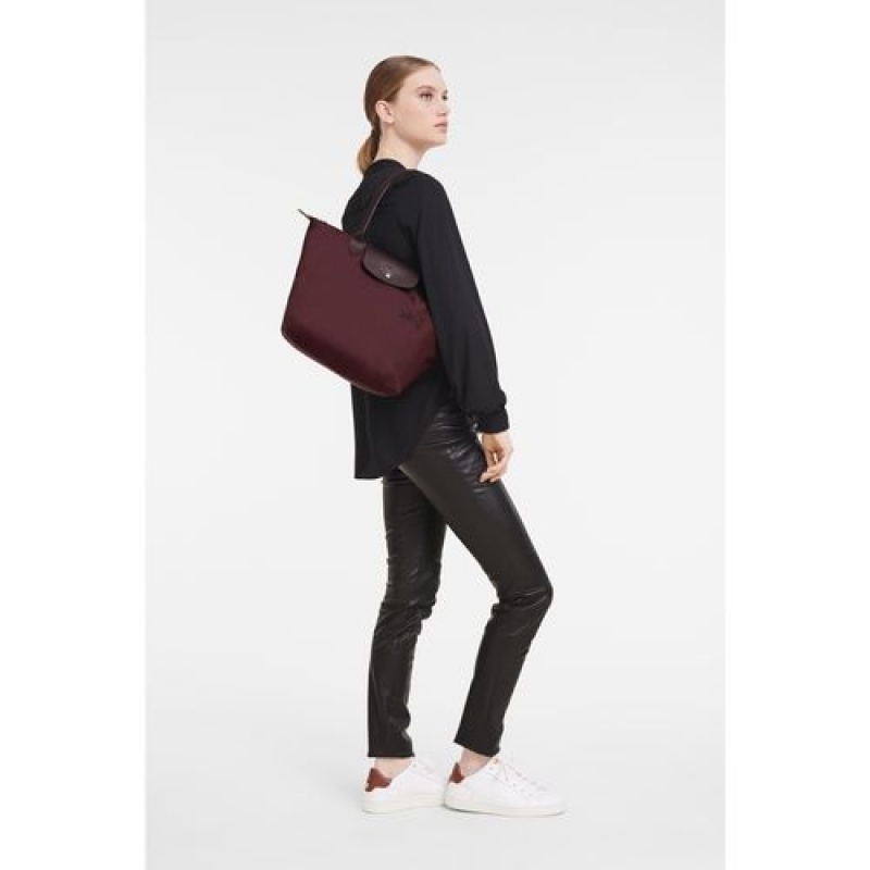 Longchamp Le Pliage Green Shoulder bag S Burgundy | FYPNK-7106